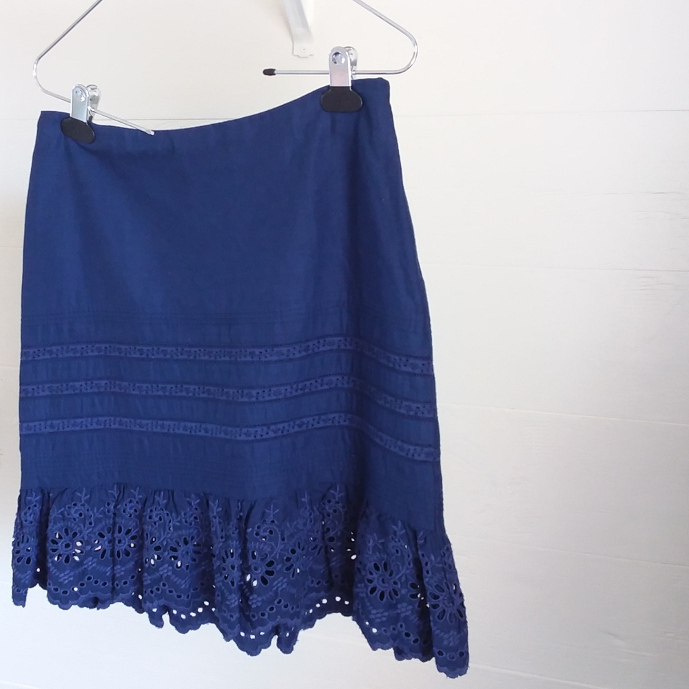 Ralph Lauren blue Cotton  eyelet  Skirt